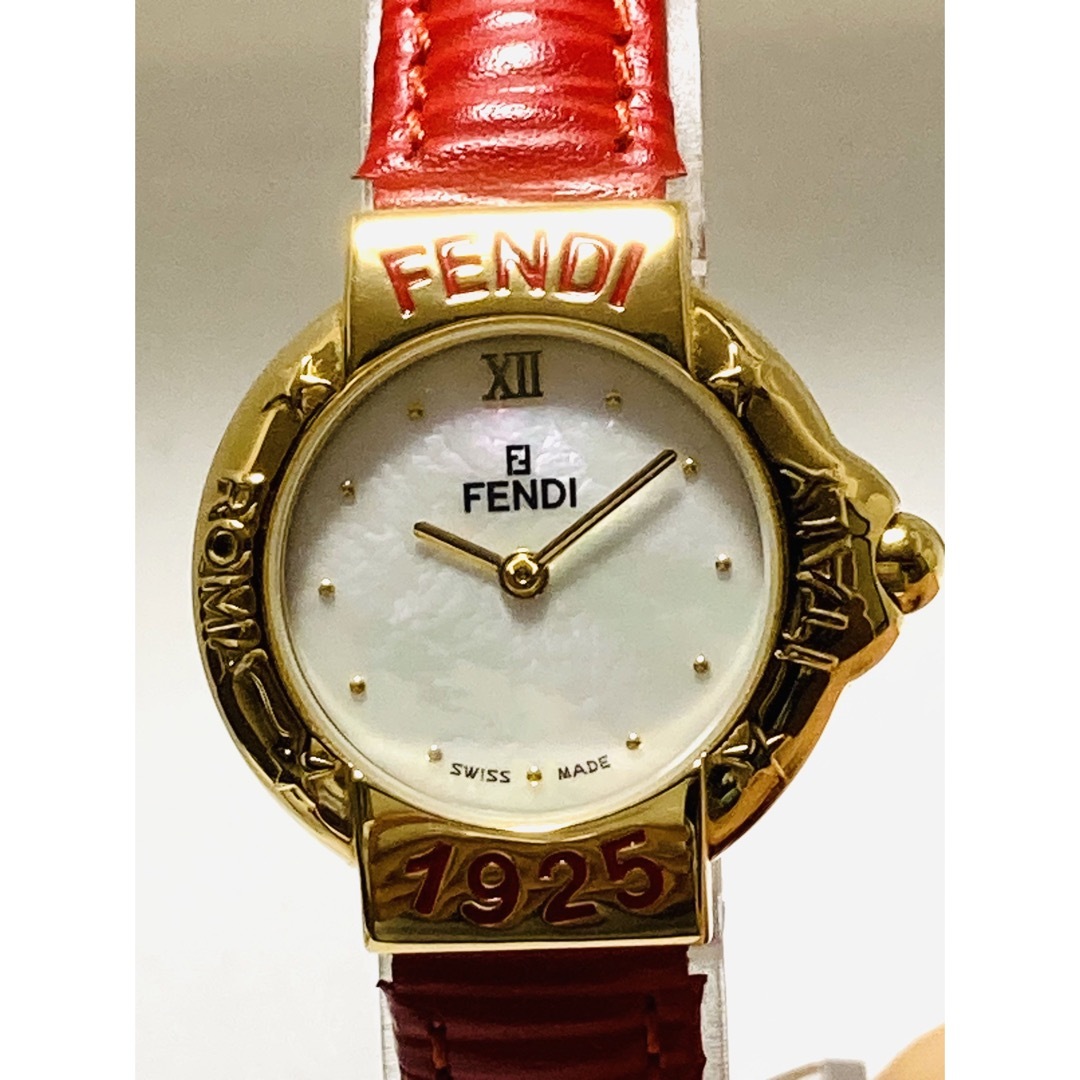 【付属品有】 FENDI フェンディ　電池新品　シェル文字盤　レディース腕時計