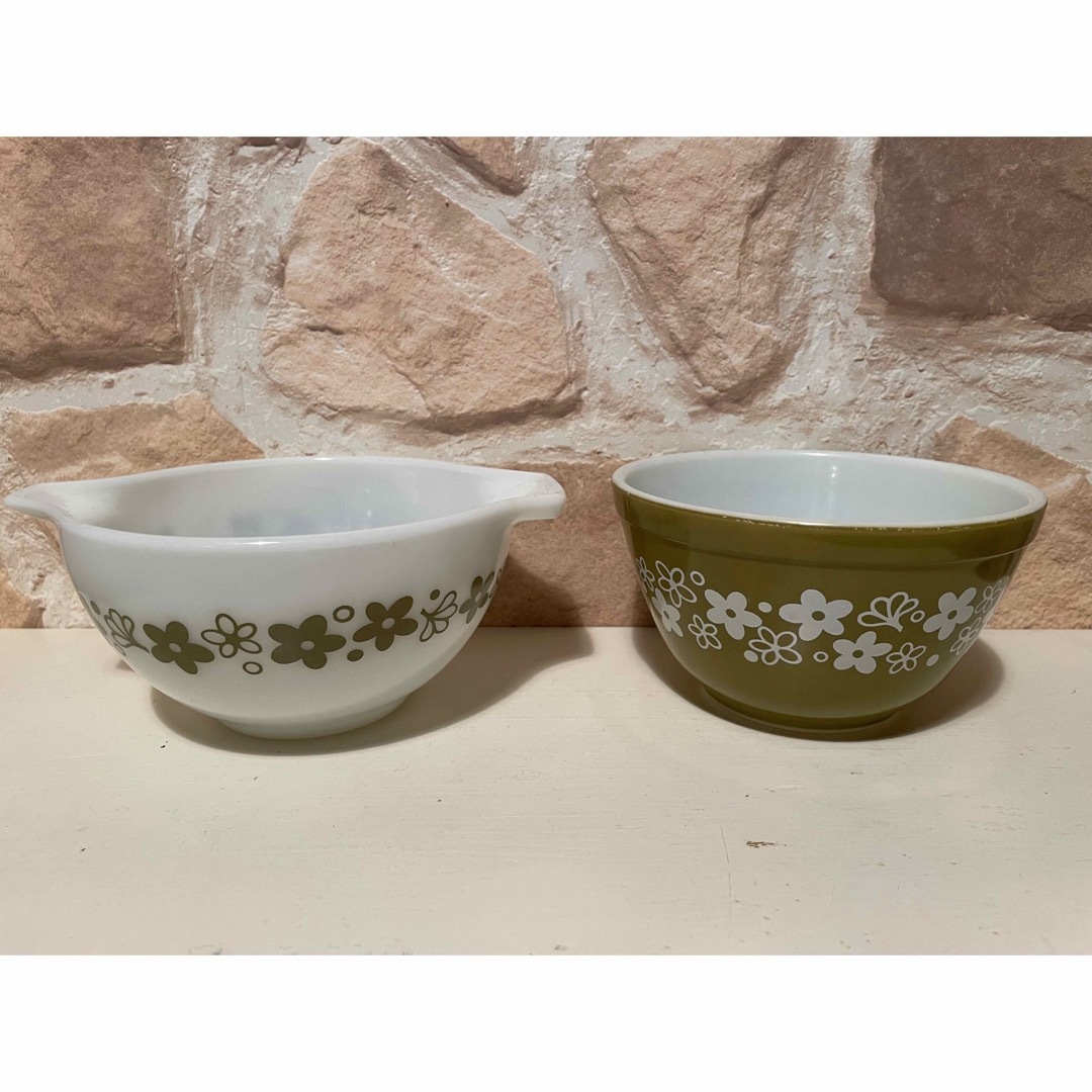 Pyrex - オールドパイレックス デイジーシンデレラボウルS& Pyrex - オールドパイレックス デイジーシンデレラボウルS&