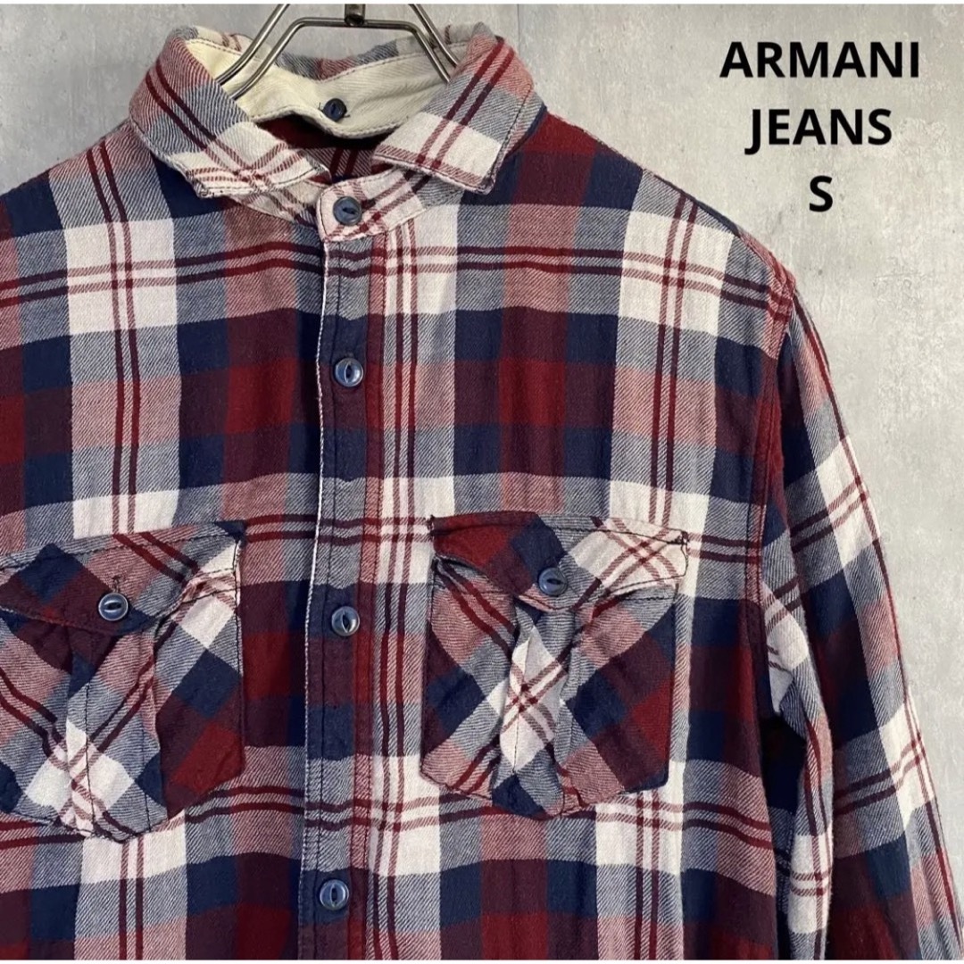 アルマーニ ARMANI JEANS シャツ S 綿100% 襟着脱 | フリマアプリ ラクマ