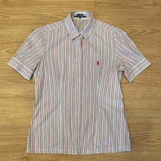 ポロラルフローレン(POLO RALPH LAUREN)のポロ　半袖シャツ　レディース　ストライプ　(シャツ/ブラウス(半袖/袖なし))