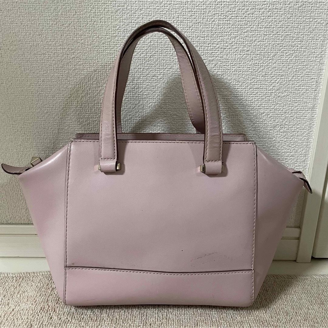 kate spade new york(ケイトスペードニューヨーク)のkate spade ゲートスペード　レザーハンドバッグ　ピンク色 レディースのバッグ(ハンドバッグ)の商品写真