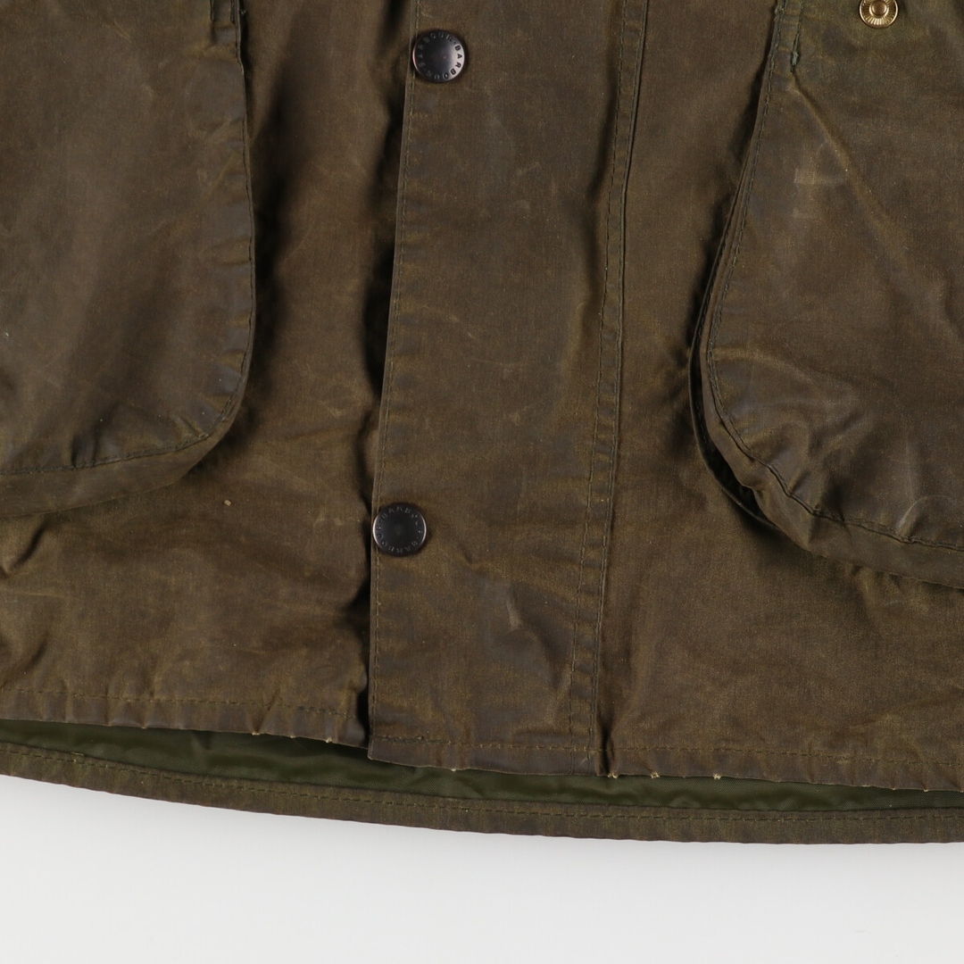 Barbour(バーブァー)の古着 80年代 バブアー Barbour BORDER ボーダー 旧3ワラント ワックスコットン オイルドジャケット 英国製 C40 メンズM ヴィンテージ /eaa372657 メンズのジャケット/アウター(その他)の商品写真