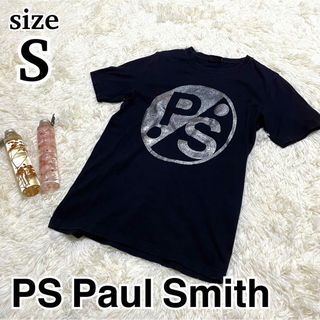 ポールスミス(Paul Smith)のPS Paul Smith カットソー　メンズ　半袖　黒　ロゴ　コットン(Tシャツ/カットソー(半袖/袖なし))