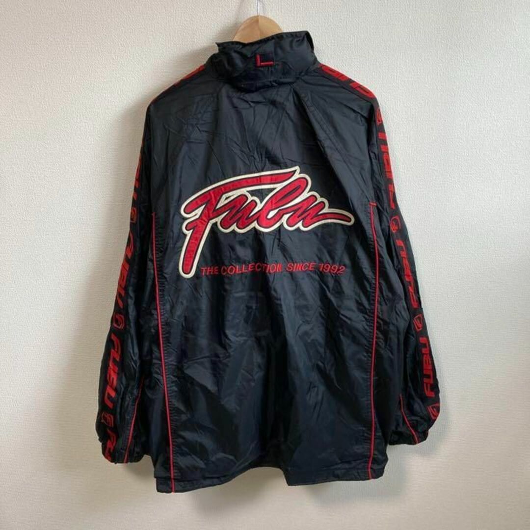 FUBU フブ　リバーシブルダウンジャケット　90s ネイビー　バックロゴ