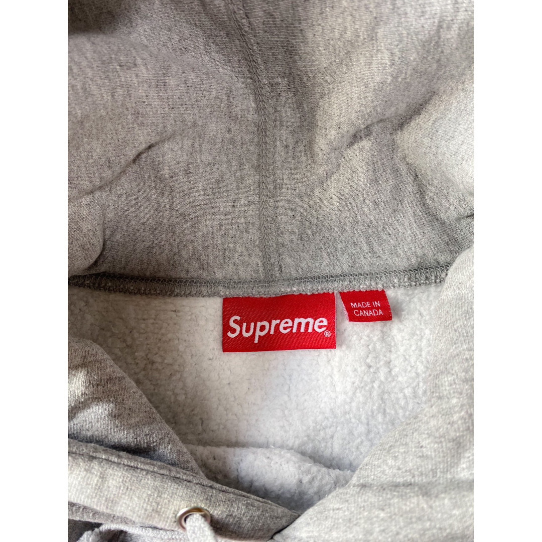 キムタク着用　SUPREME　クロスボックスロゴ　フーディー　Gray