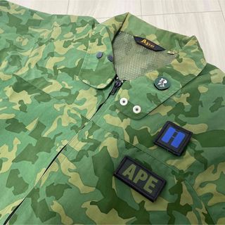 アベイシングエイプ(A BATHING APE)のBAPE 迷彩 2WAY コーチジャケット  APE ベイプ アベイシングエイプ(ナイロンジャケット)