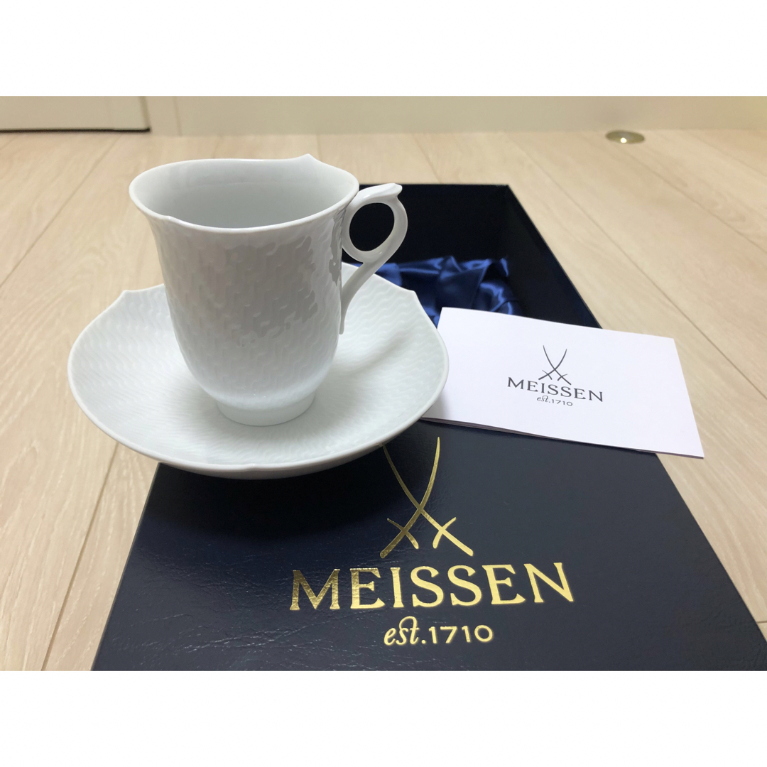 新品 未使用】マイセン MEISSEN 波の戯れ カップ&ソーサー 1客 - 食器