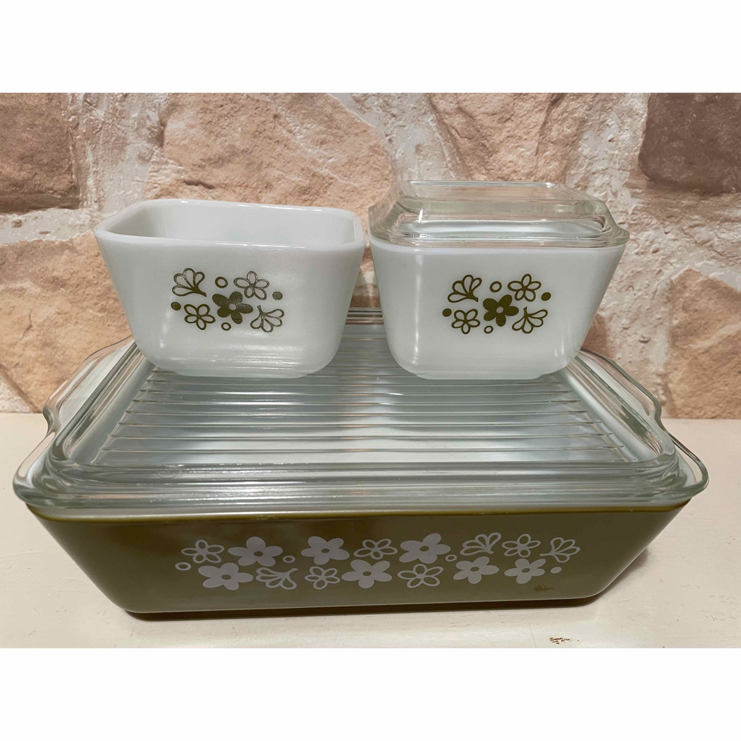 Pyrex - オールドパイレックスデイジーリフLサイズ&Sサイズ×2 Pyrex - オールドパイレックスデイジーリフLサイズ&Sサイズ×2