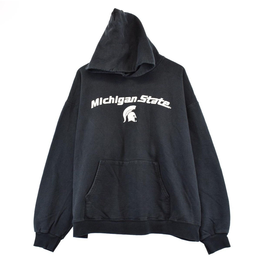 90年代 ヘインズ Hanes ULTIMATE COTTON MICHIGAN STATE ミシガン州立大学 カレッジ スウェットプルオーバーパーカー メンズXXL ヴィンテージ /eaa353207