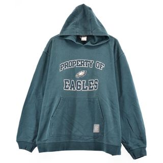 リーボック(Reebok)の古着 リーボック Reebok NFL PHILADELPHIA EAGLES フィラデルフィアイーグルス スウェットプルオーバーパーカー メンズXL /eaa353580(スウェット)