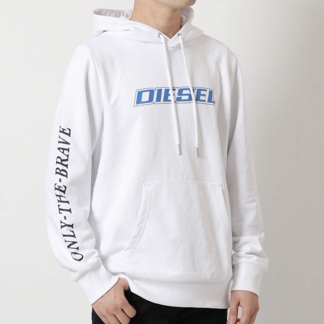 【新品】DIESEL ディーゼル／アイコンロゴ スウェット フーディーパーカーS