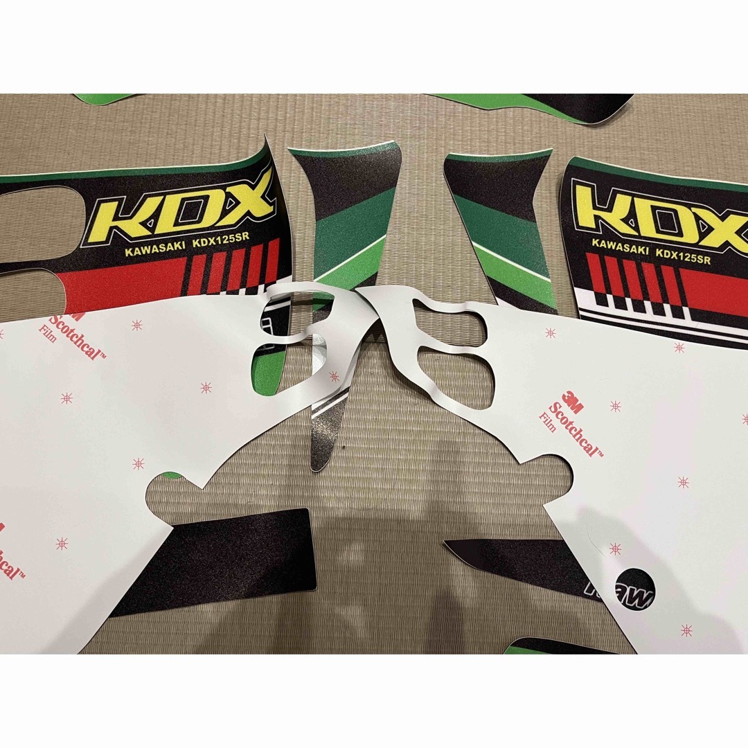 KDX125デカール ステッカーシュラウド サイドカバー フェンダー テール