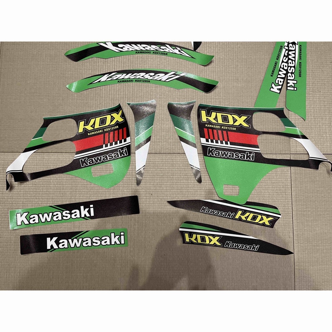 KDX125デカール ステッカーシュラウド サイドカバー フェンダー テール