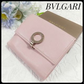 ブルガリ(BVLGARI)のブルガリ BVLGARI ロゴクリップ 2つ折り コンパクトウォレット ピンク(財布)