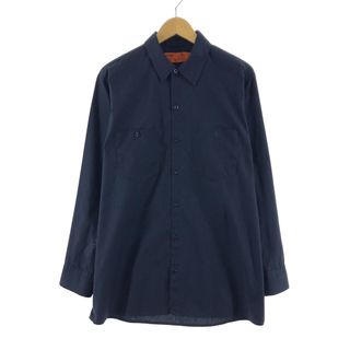 ディッキーズ(Dickies)の古着 ディッキーズ Dickies 長袖 ワークシャツ メンズL /eaa370847(シャツ)