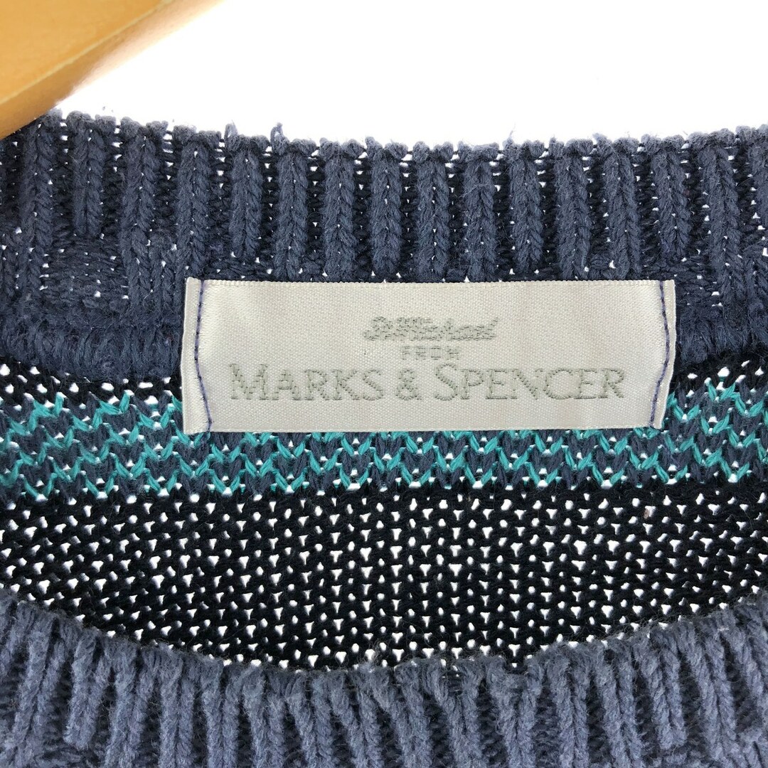 マークスアンドスペンサー Marks&Spencer マルチボーダー アクリルニットセーター メンズM /eaa369646 2