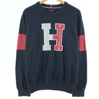 トミーヒルフィガー(TOMMY HILFIGER)の古着 トミーヒルフィガー TOMMY HILFIGER コットンニットセーター メンズL /eaa369649(ニット/セーター)