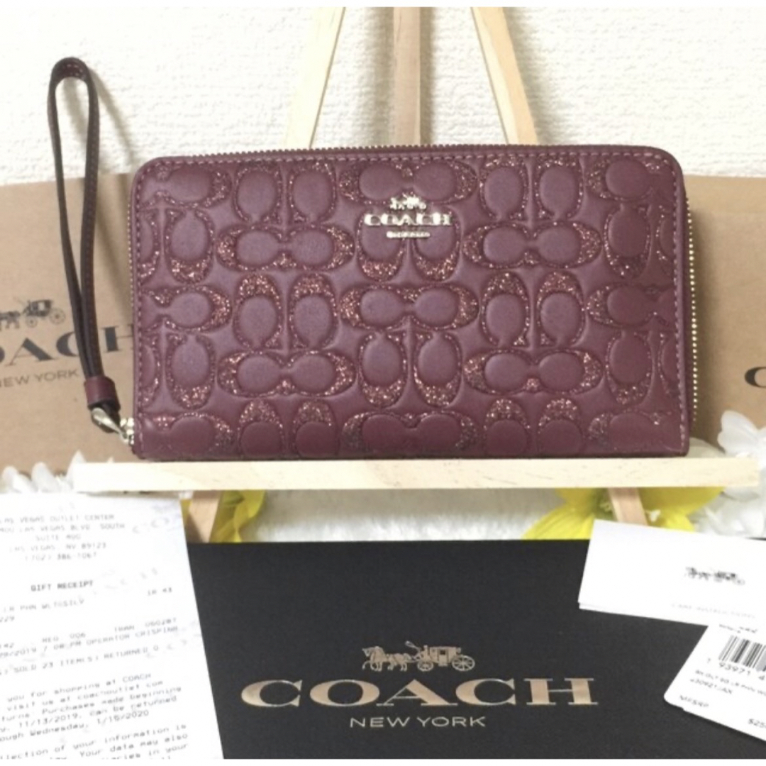 希少 グリッター 長財布 COACH 財布　限定品