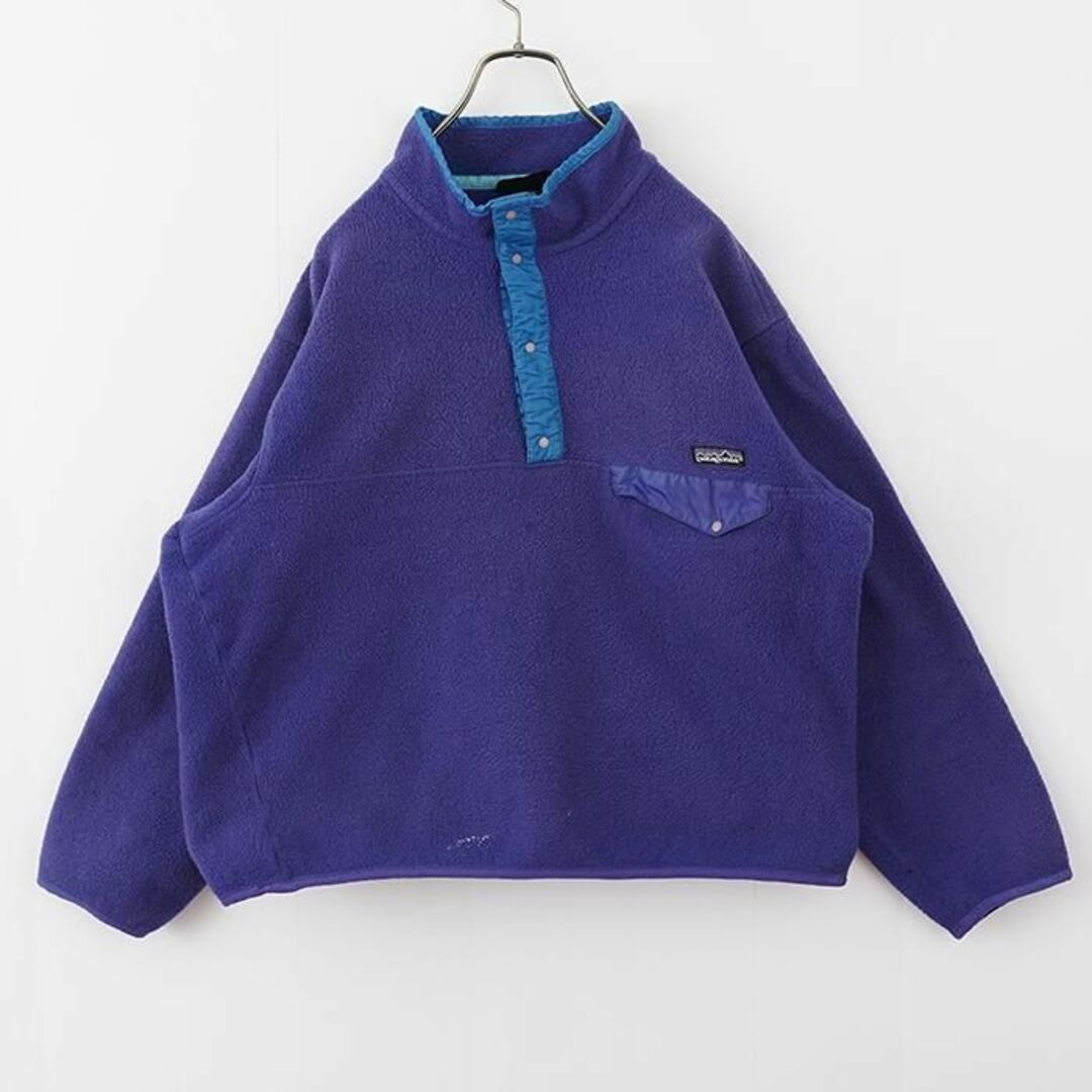 patagonia パタゴニア スナップT フリース M パープル 紫 青 刺繍