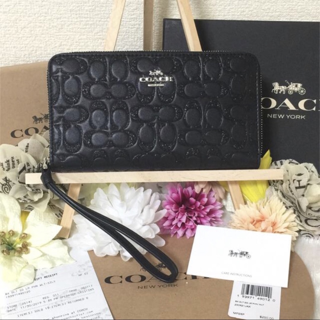 希少 グリッター 長財布 COACH 財布　限定品