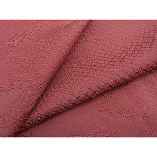 平和屋野田店■上質な色無地 雲重ね吉祥地紋 薄紅色 逸品 n-kn0536
