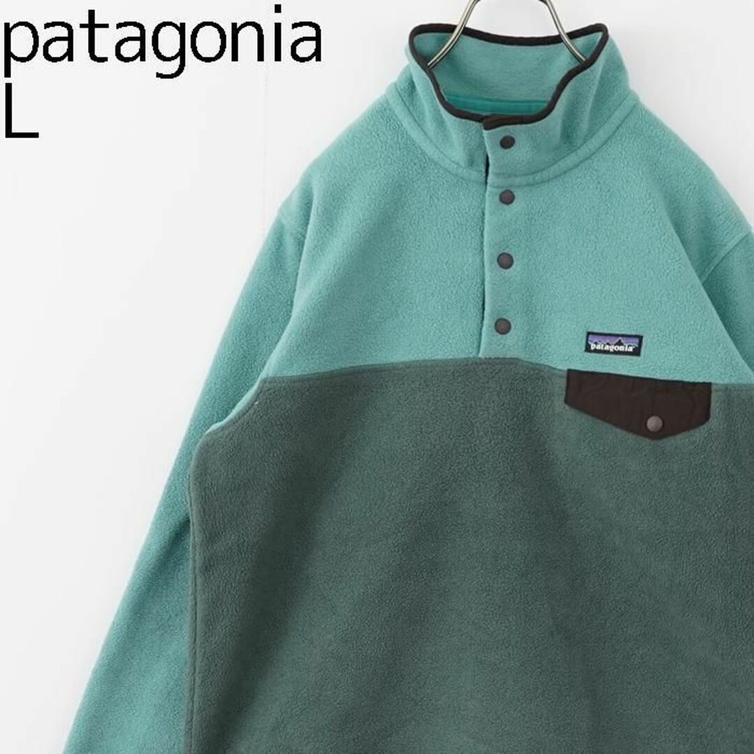 patagonia パタゴニア スナップT フリース L グリーン 緑 刺繍