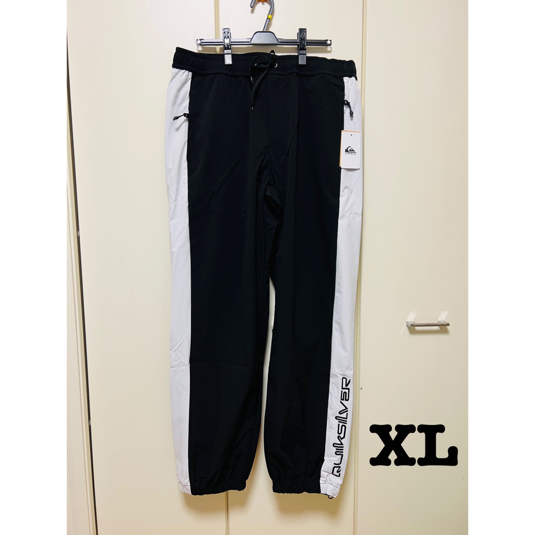 新品 クイックシルバー サイドライントラックパンツ ブラック メンズ XL-