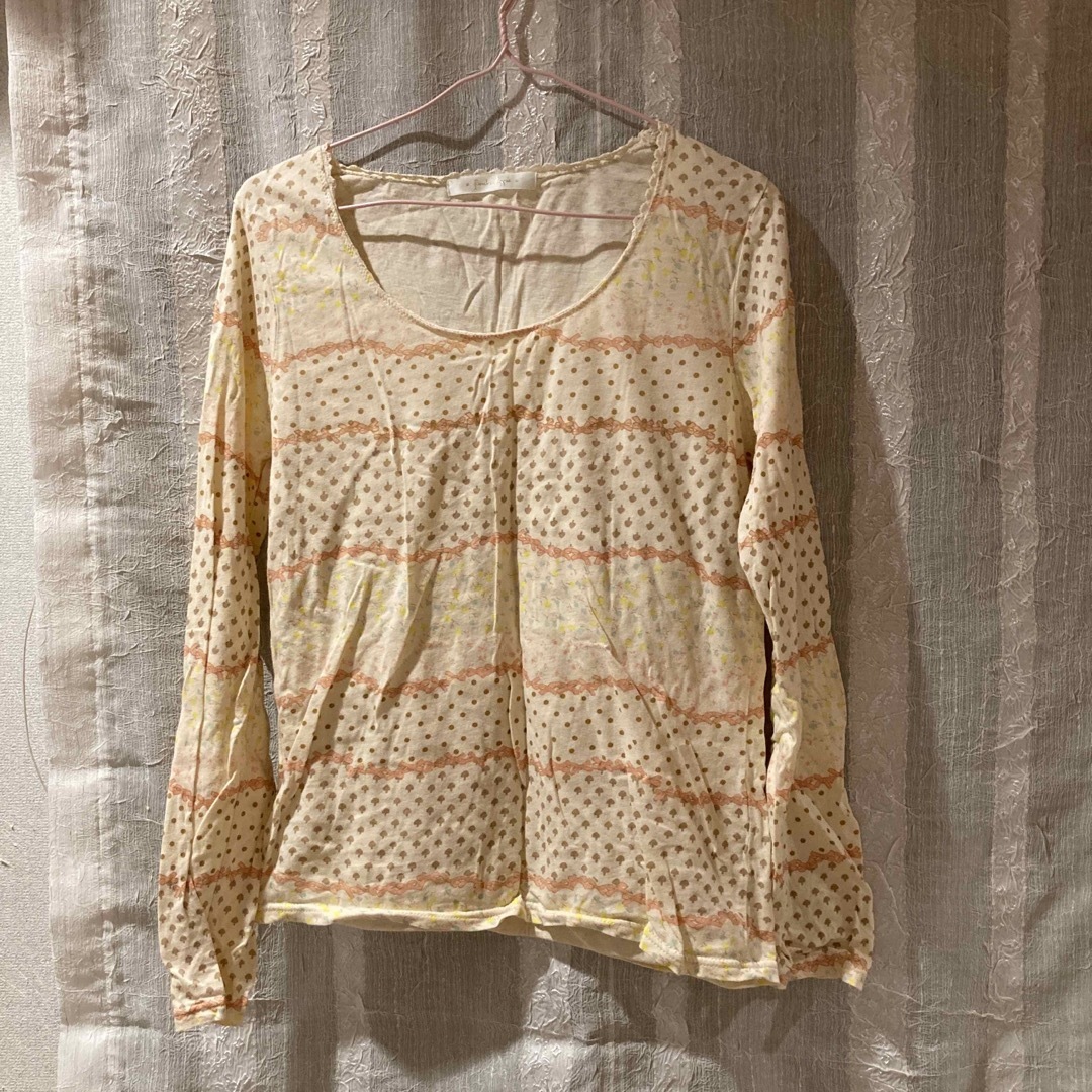 franche lippee(フランシュリッペ)のフランシュリッペ　リボンTシャツM レディースのトップス(カットソー(長袖/七分))の商品写真