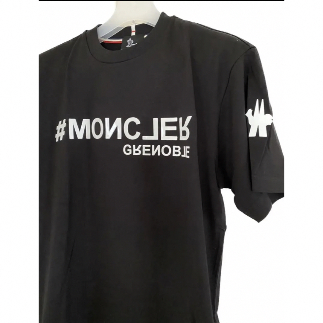モンクレール　半袖　Tシャツ　ロゴ　黒　ブラック　メンズ　ユニセックス　S