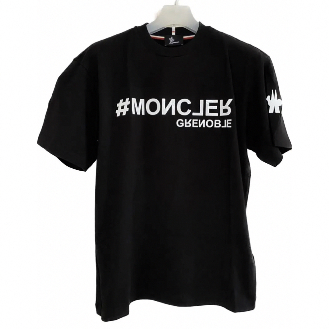 新品】MONCLER ロゴ Tシャツ S 黒 モンクレール ロゴ-