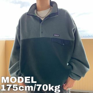 パタゴニア(patagonia)のpatagonia パタゴニア スナップTフリース 2XL グリーン 緑 グレー(スウェット)