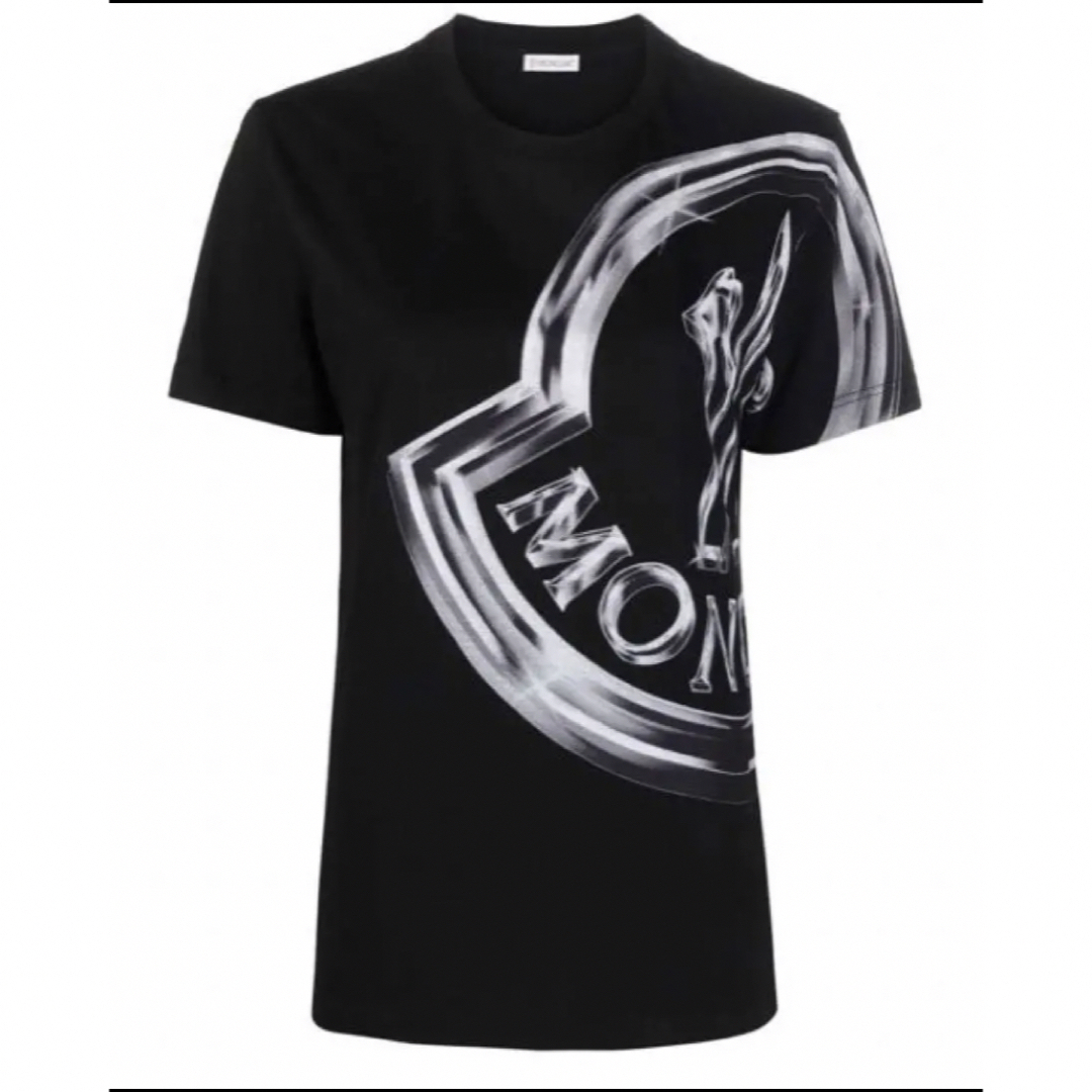 MONCLER - 【新品】MONCLER ロゴ Tシャツ S 黒 モンクレール ロゴの
