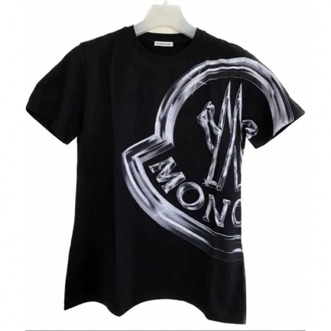 MONCLER - 【新品】MONCLER ロゴ Tシャツ S 黒 モンクレール ロゴの
