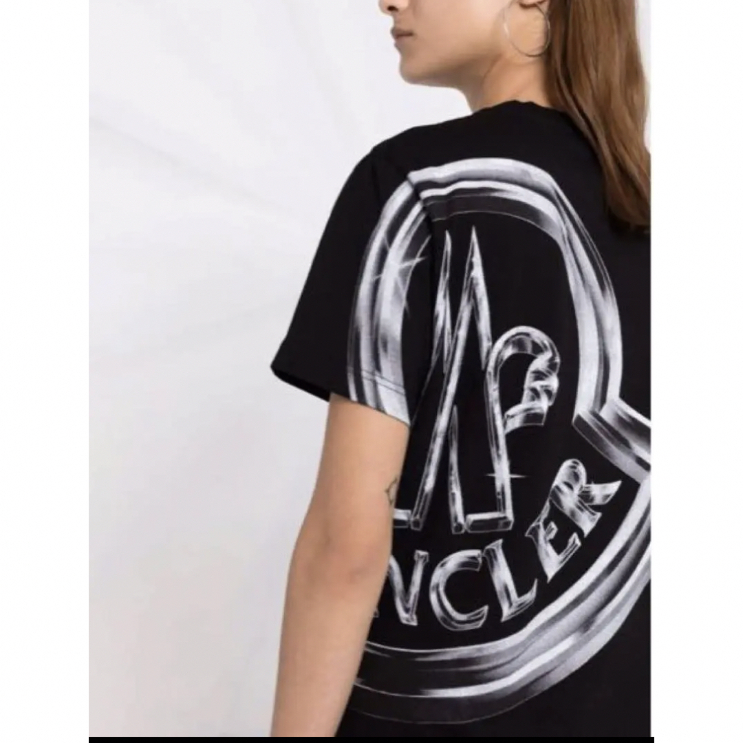 MONCLER - 【新品】MONCLER ロゴ Tシャツ S 黒 モンクレール ロゴの