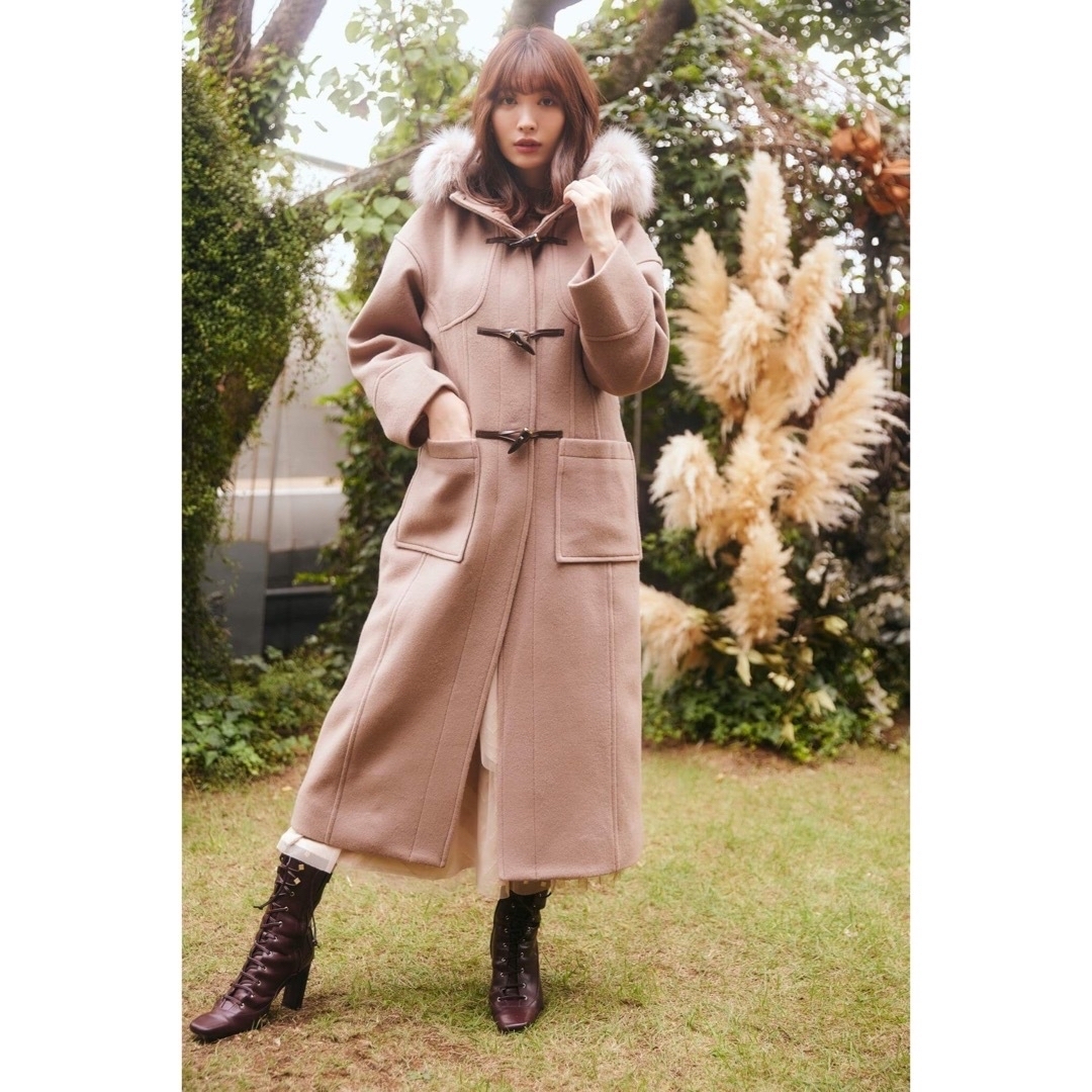 Herlipto Faux Fur Hoodie Duffle Coat56バスト