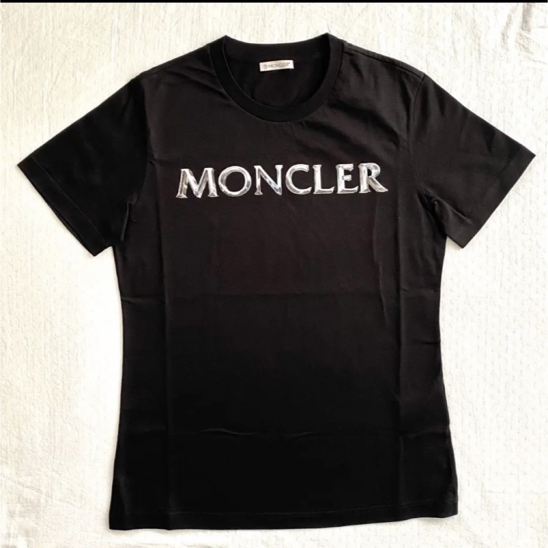 【新品希少】MONCLER　ロゴTシャツ XS 黒　モンクレール Tシャツ