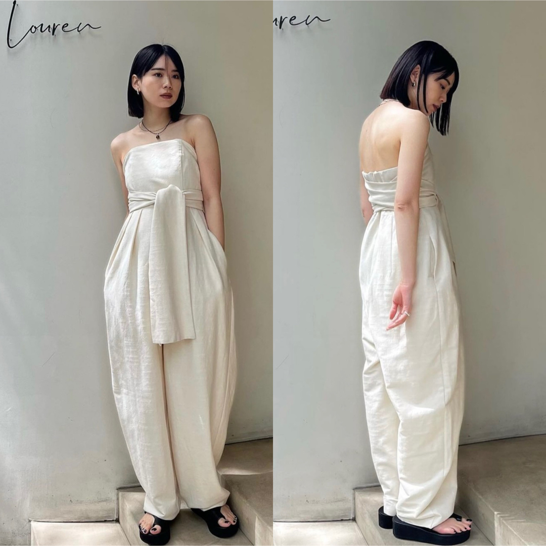 louren baretop combinaisonアイボリーMオフホワイト白