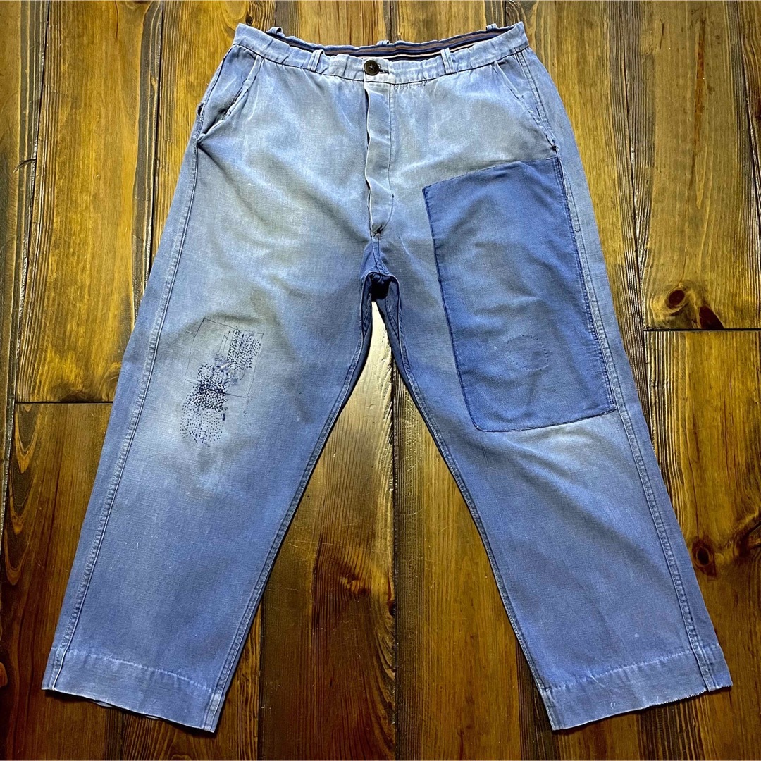 40s VTG French Work Pantsフレンチワークパンツ刺子-