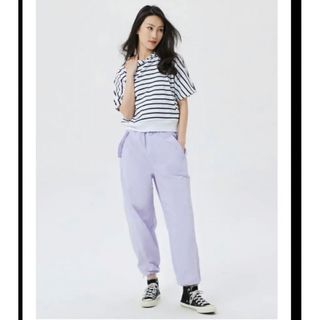 GAP - GAP カーゴパンツXXS  紫色　シャカシャカ素材