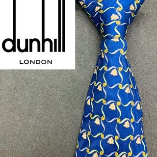 ダンヒル(Dunhill)の【美品】dunhill/ダンヒル　ネクタイ　ネイビーブルー(ネクタイ)