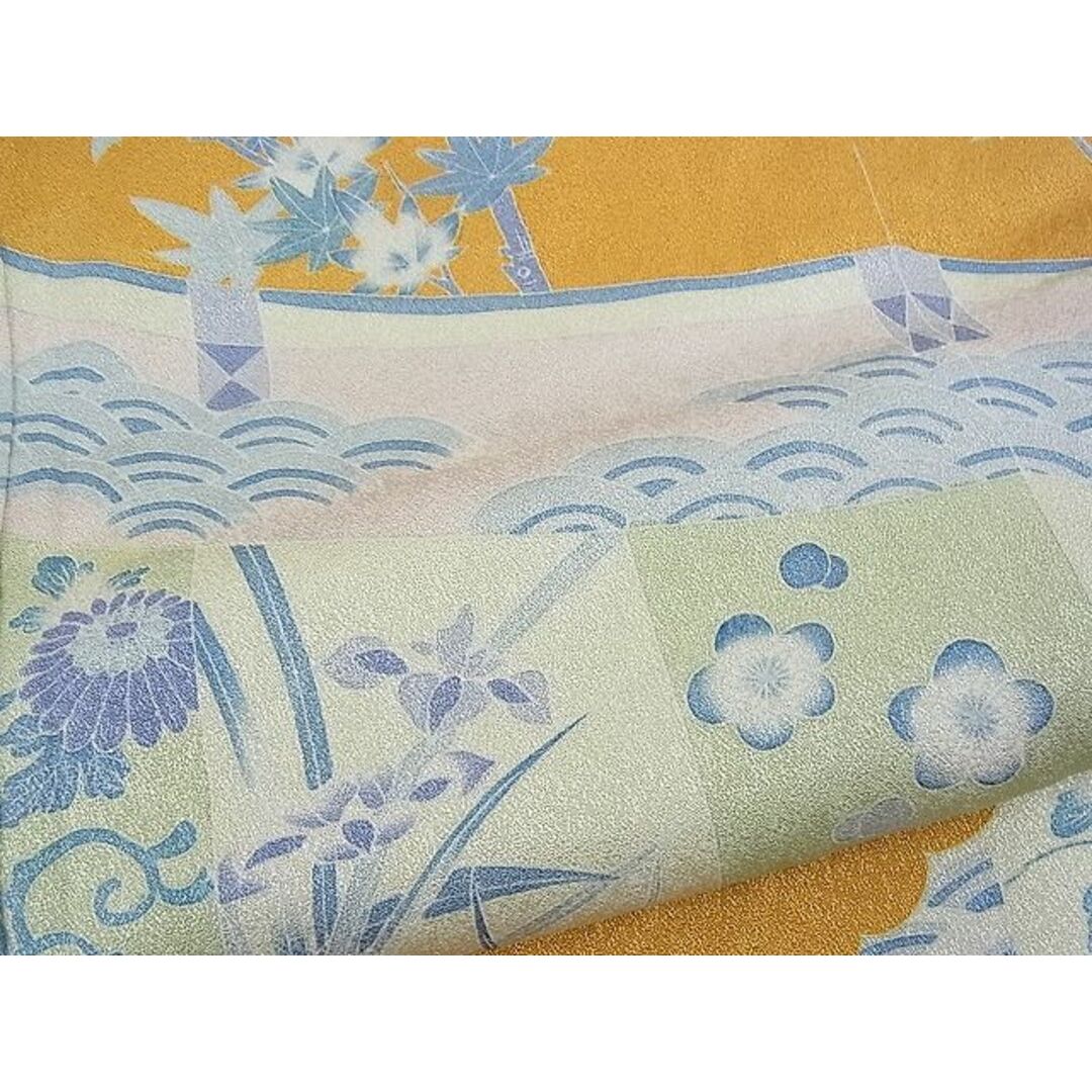 平和屋野田店■訪問着 吉祥囲楓文 逸品 n-kv1788