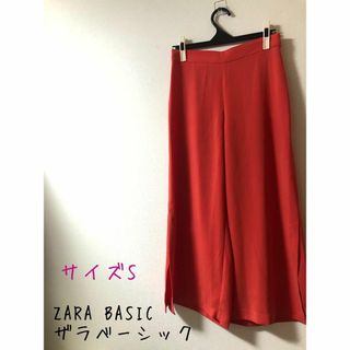 ザラ(ZARA)のZARA BASIC ザラベーシック　裾スリットガウチョパンツ　S(デニム/ジーンズ)