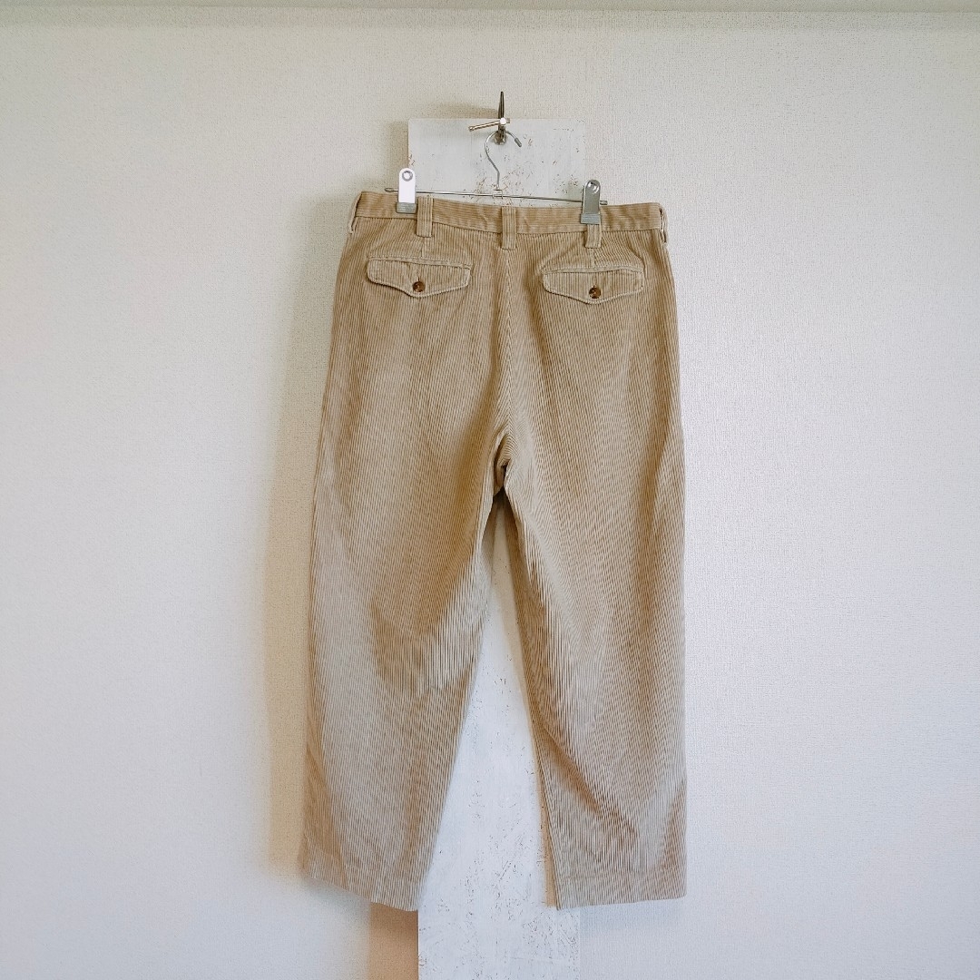 エルエルビーン コーデュロイパンツ 太畝 ベージュ ツータック 34インチ