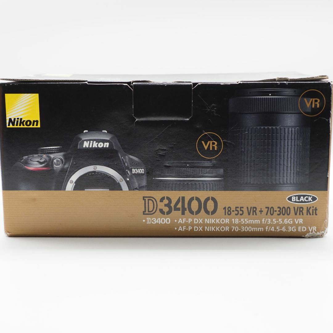 未使用品 Nikon D3400 ダブルズームキット ブラック