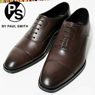 Paul Smith ポールスミス サイズ:8 プレートトゥ レザー ダービー ドレス シューズ Daniel ダニエル 革靴 短靴 ビジネス 外羽根 PS ブラック 黒 ブランド【メンズ】