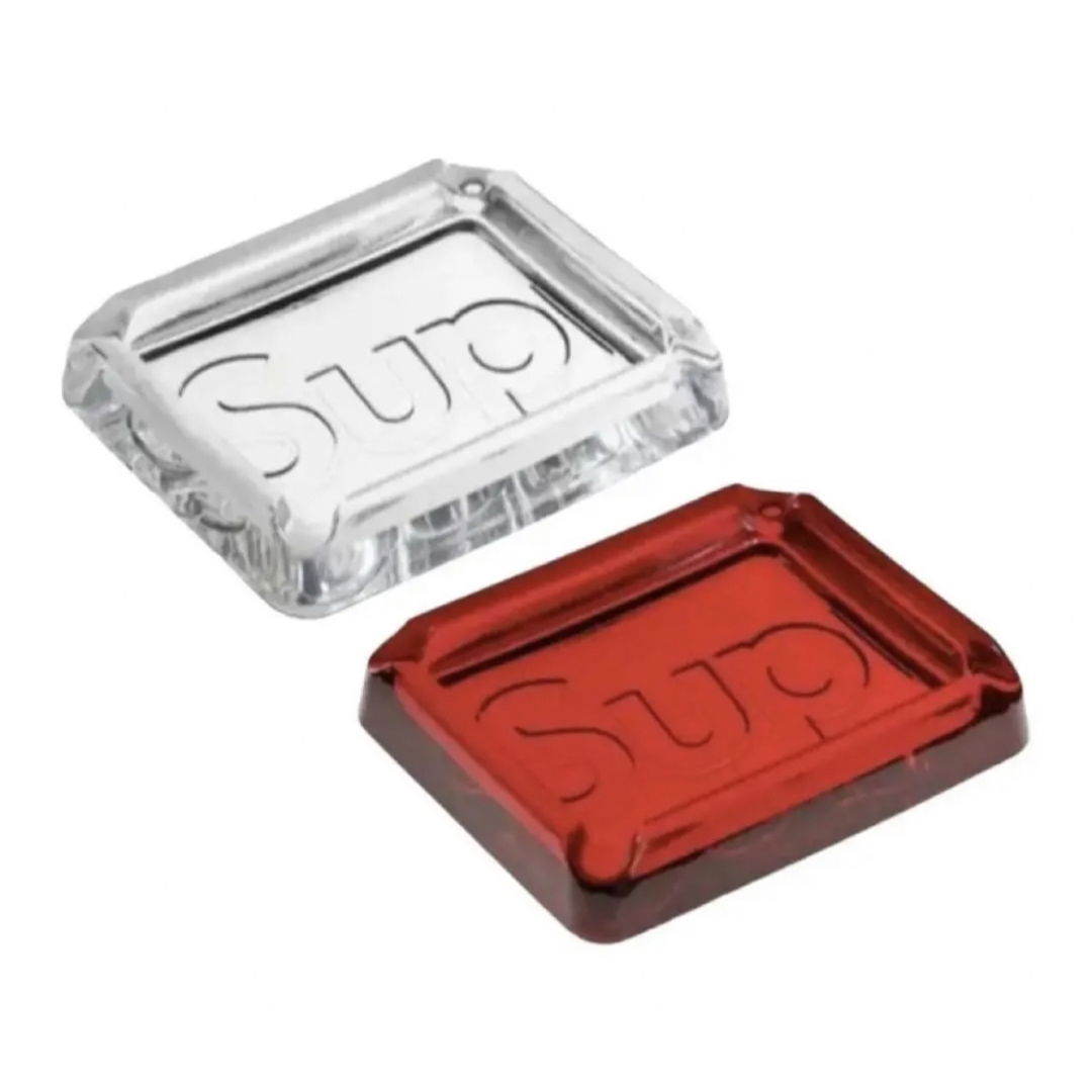 Supreme Debossed Glass Ashtray clear