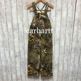 カーハート(carhartt)の美品！carhartt リアルツリーカモオーバーオール！裏キルティング！ (サロペット/オーバーオール)