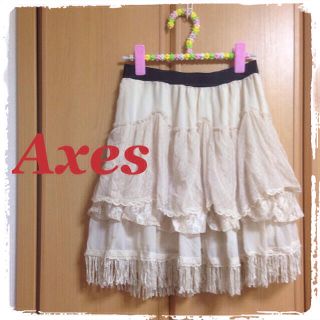 アクシーズファム(axes femme)のaxes♥︎チュールsk＆キュロット(ひざ丈スカート)