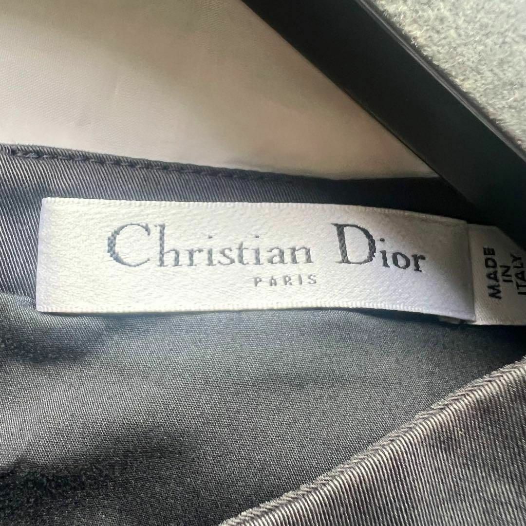 【良品】Christian Dior レースドッキングワンピース ネイビー