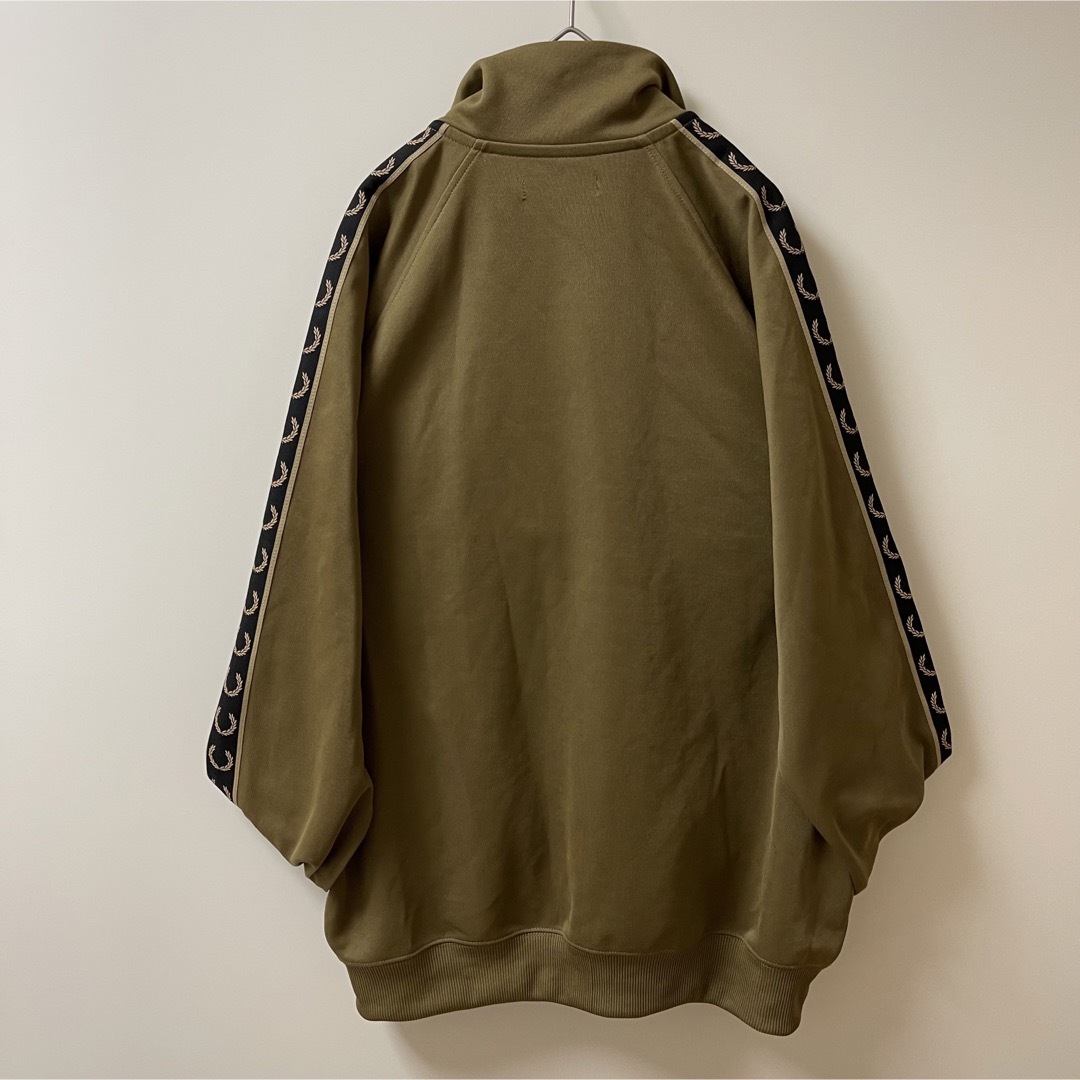 新品同様 希少XL】フレッドペリートラックジャケット古着ジャージ刺繍カーキ深緑黒